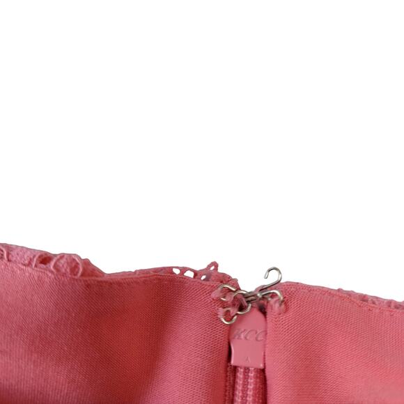 Preston & York Penny Knit Dress Pink Lace Short Sleeve Sheath Dress Women Sz S - Picture 6 of 7